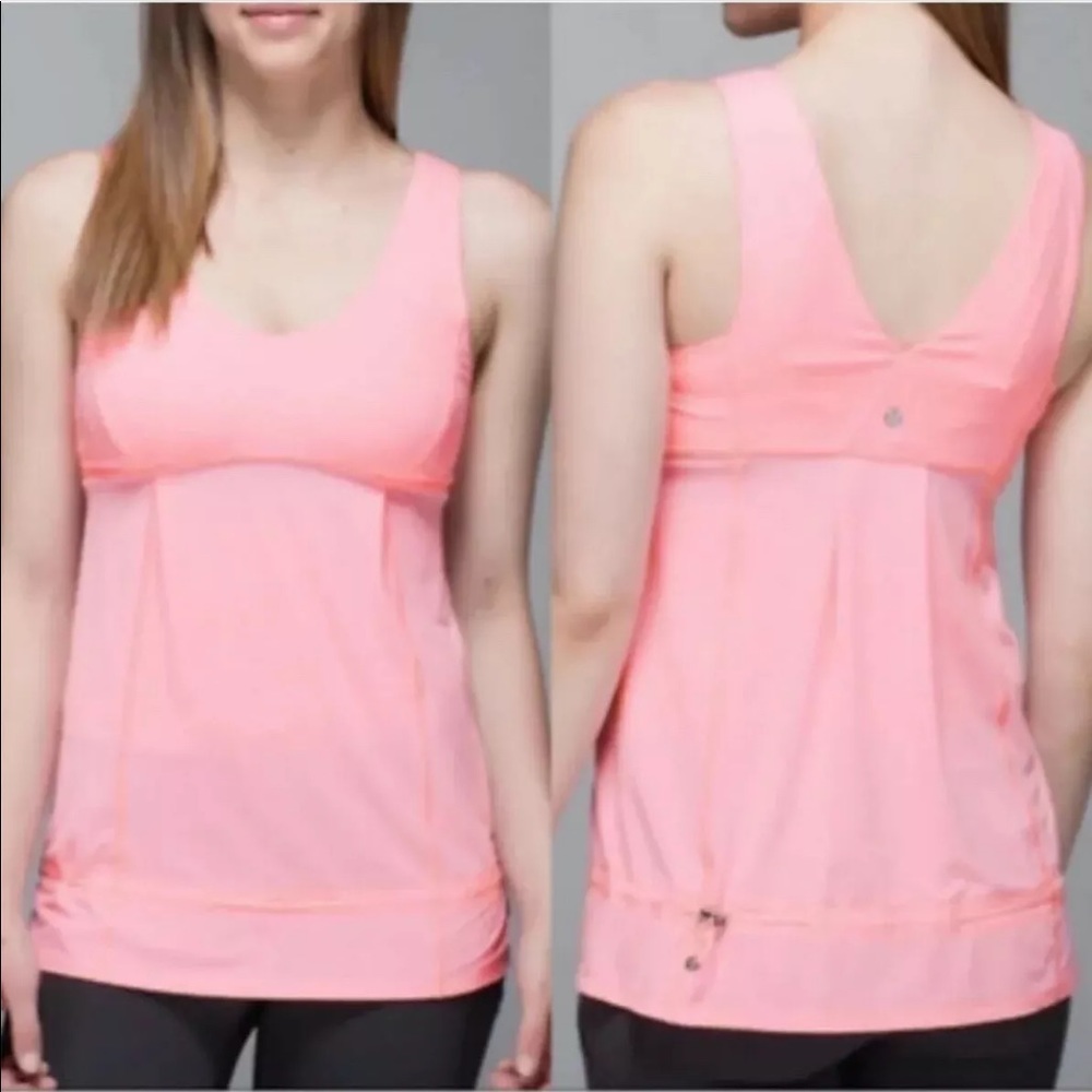 Lululemon Hustle & Bustle Pink Tank Top